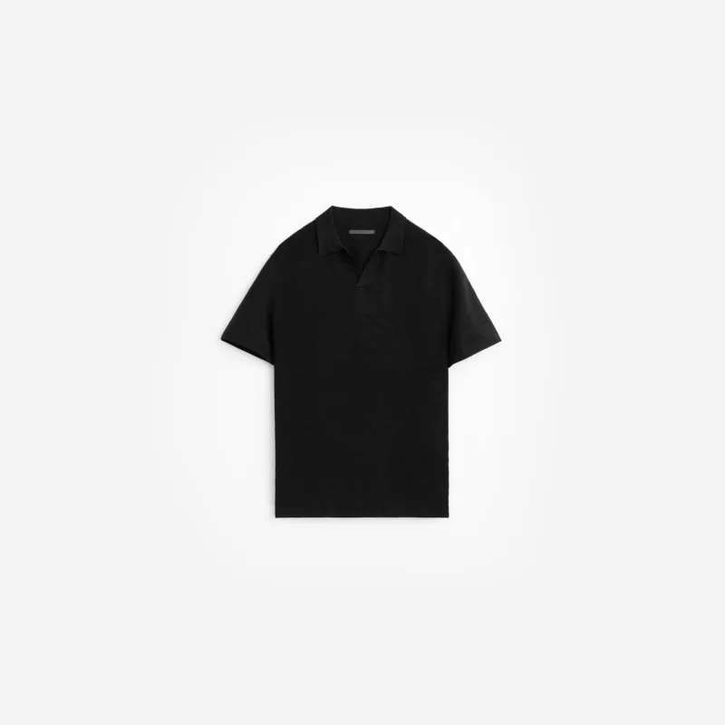 Ribbed Knit SS Polo made by Stampd