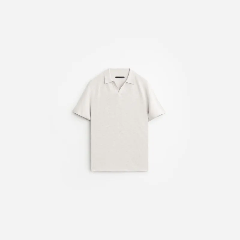 Ribbed Knit SS Polo made by Stampd