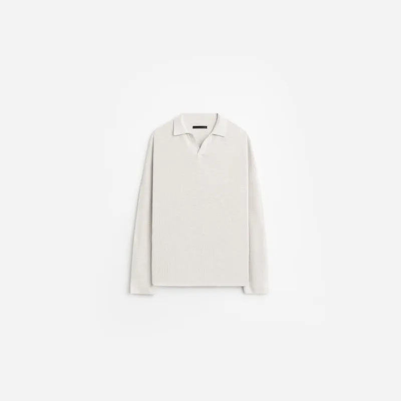 Ribbed Knit LS Polo sold by Stampd