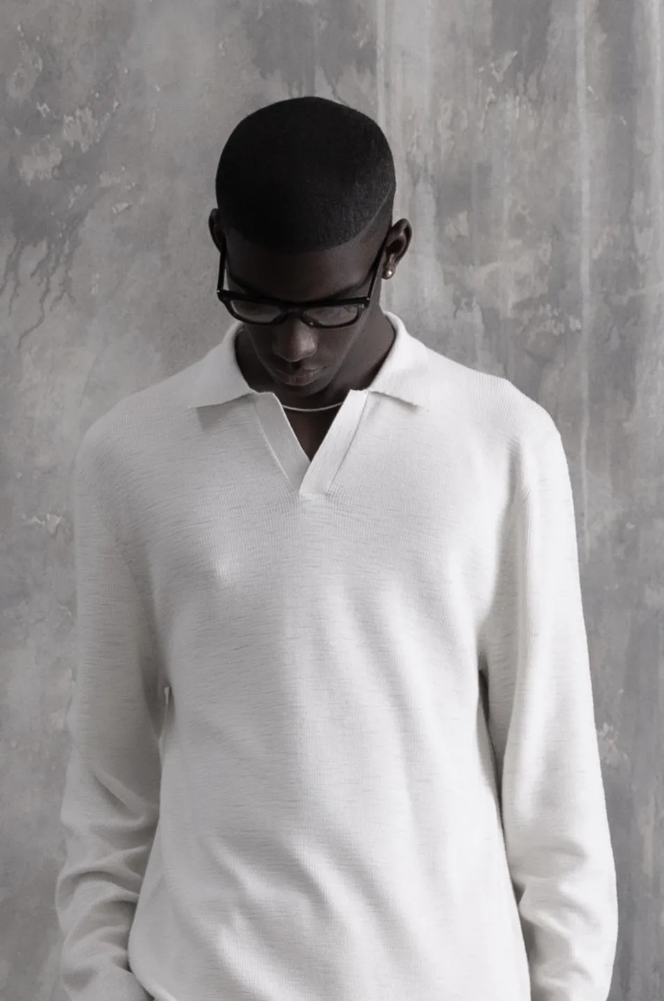 Ribbed Knit LS Polo sold by Stampd product image thumbnail 5