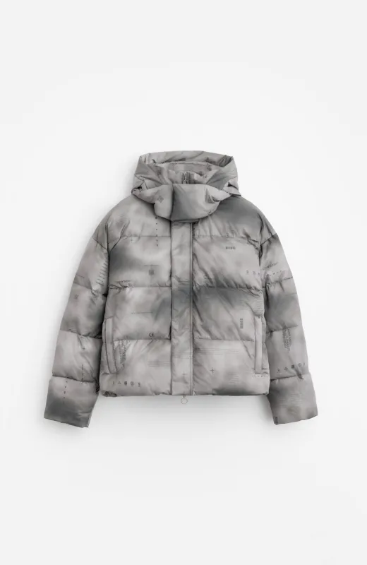 Ice Print Cropped Puffer made by Stampd