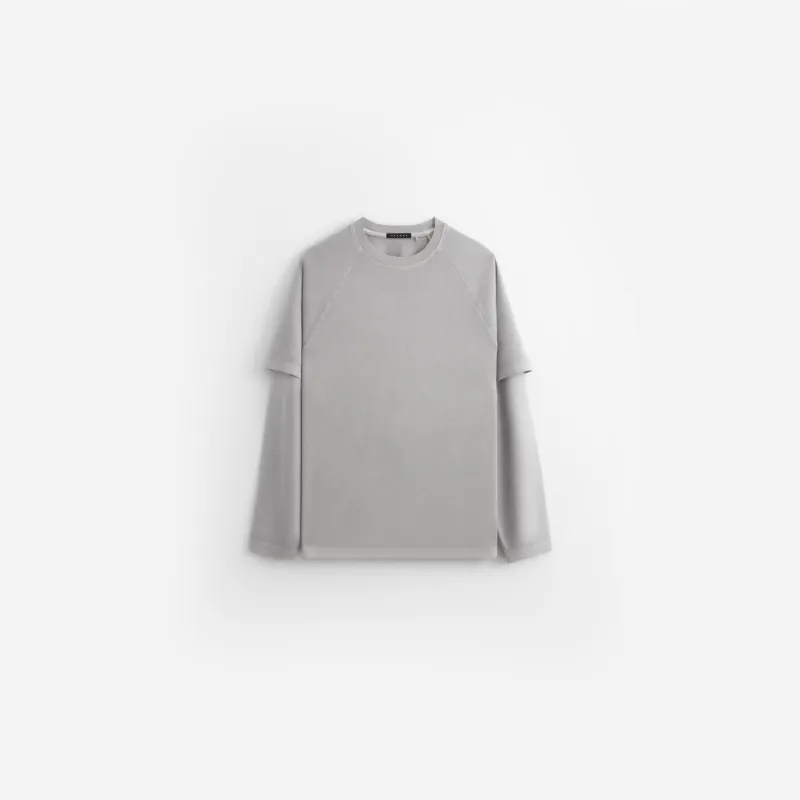 Double Layer LS Relaxed Tee - Vintage Washed made by Stampd