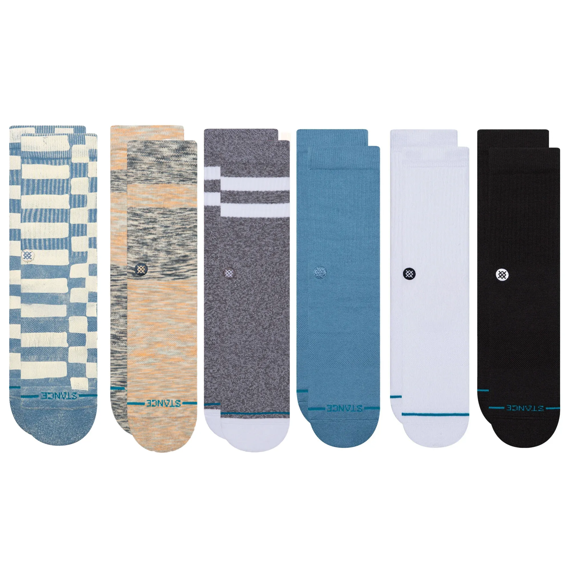 Stance 6 Pack Crew Socks sold by Stance