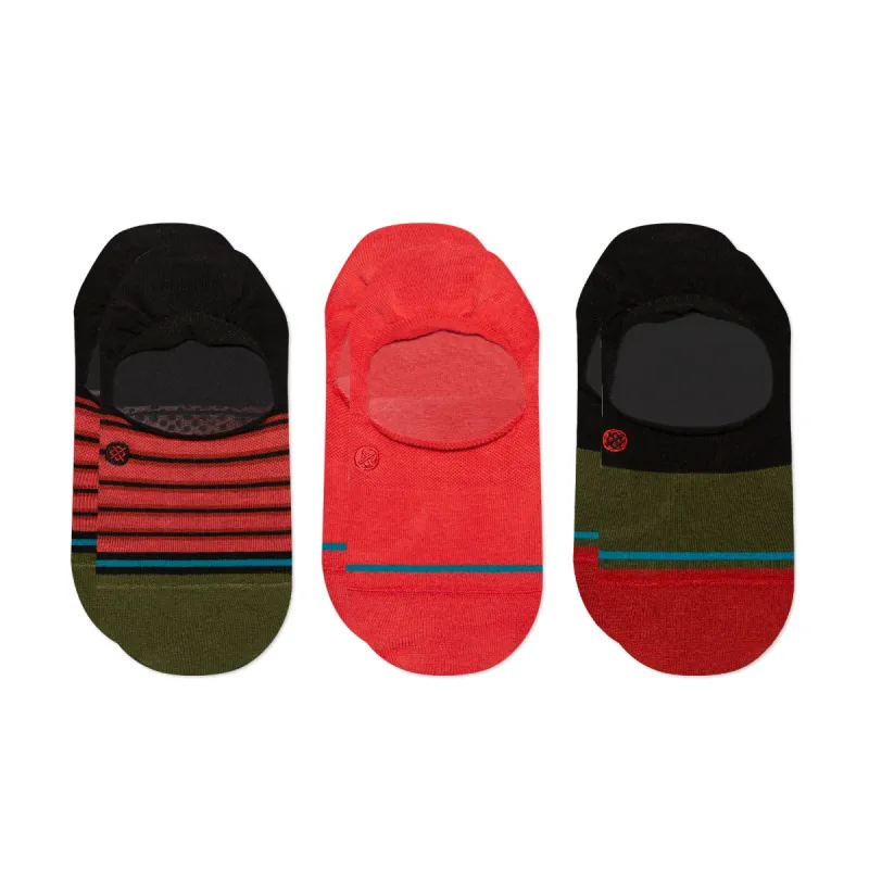 Womens Red Fade No Show Socks 3 Pack sold by Stance