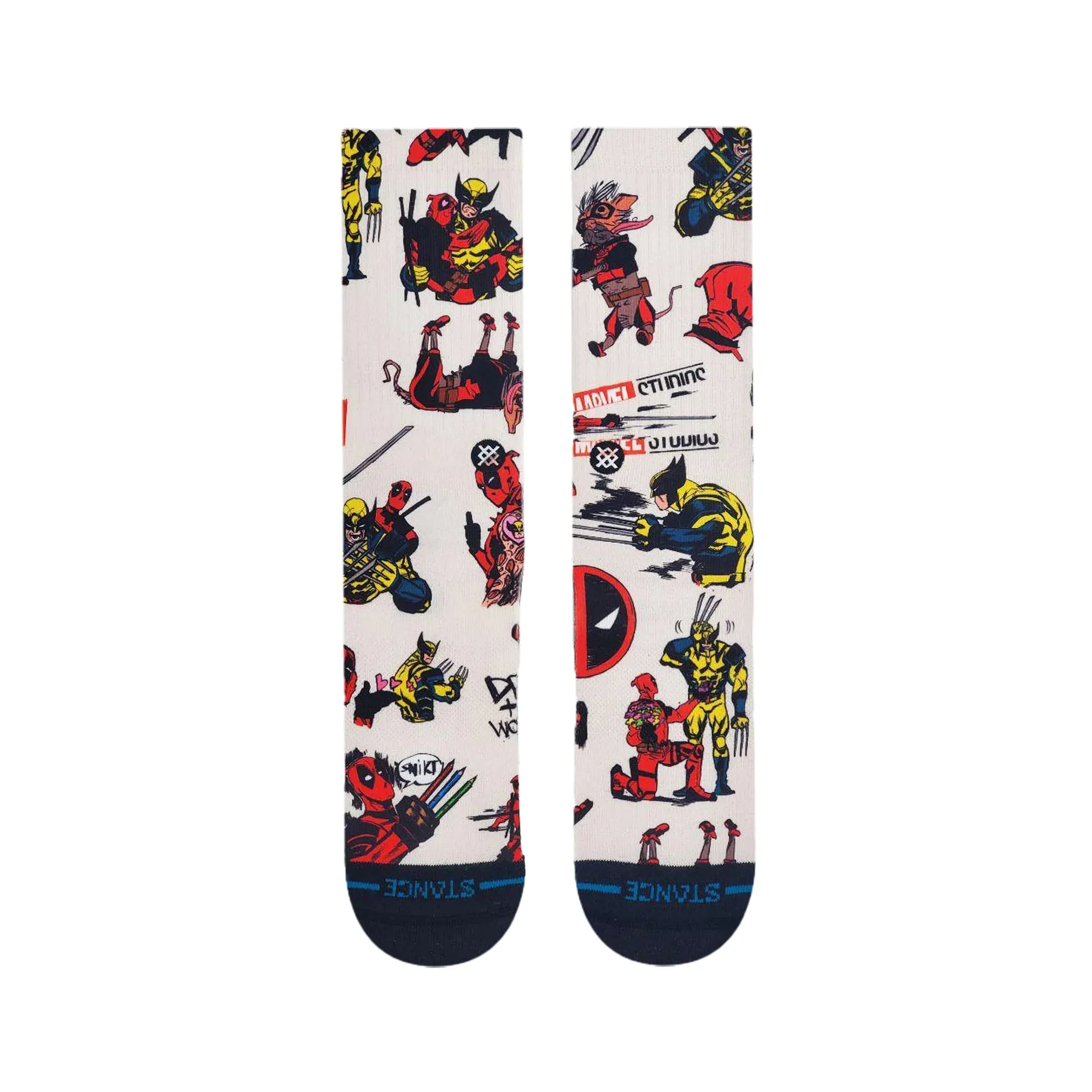 Deadpool x Stance Deadpool Wolverine AOP Crew Socks sold by Stance