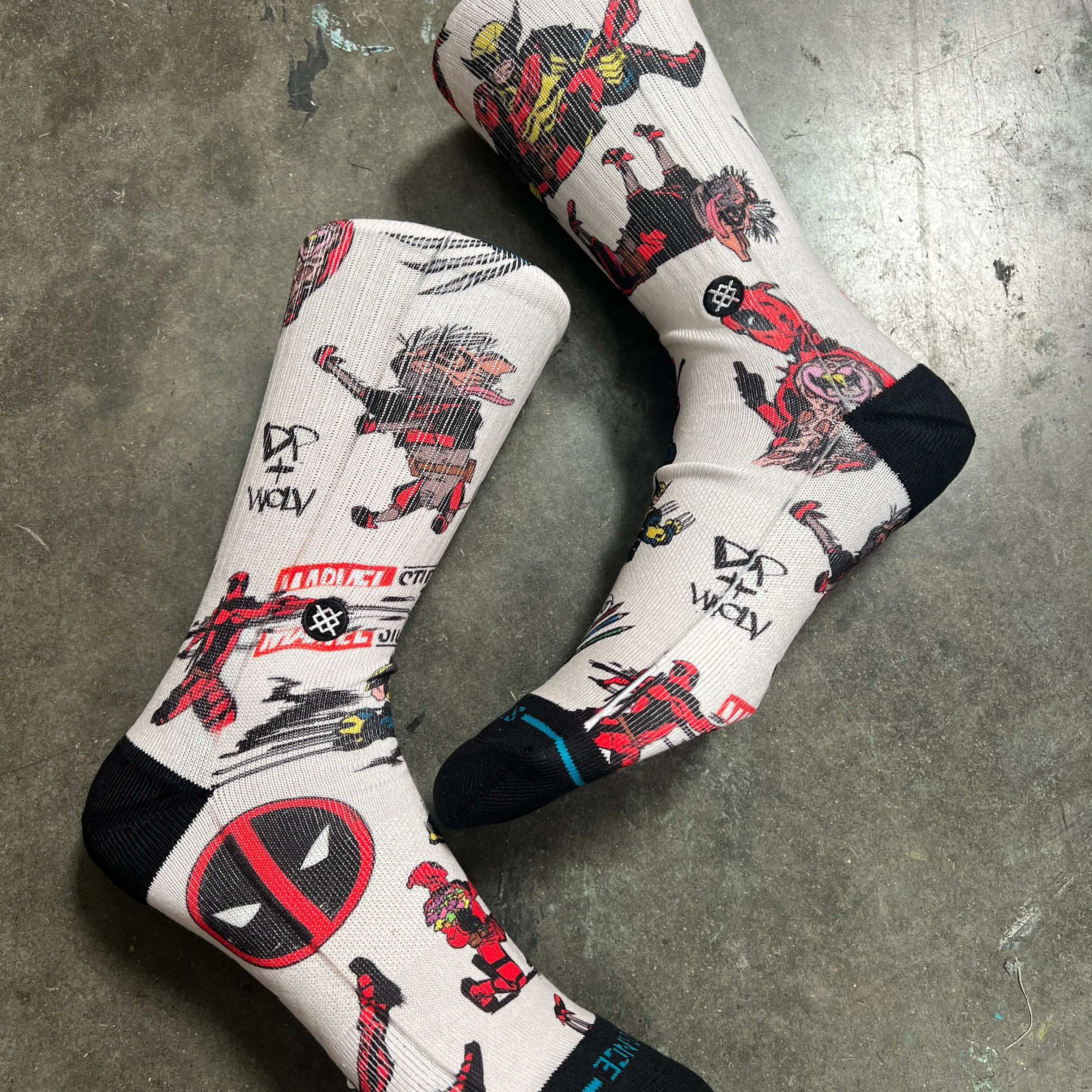 Deadpool x Stance Deadpool Wolverine AOP Crew Socks sold by Stance product image thumbnail 2