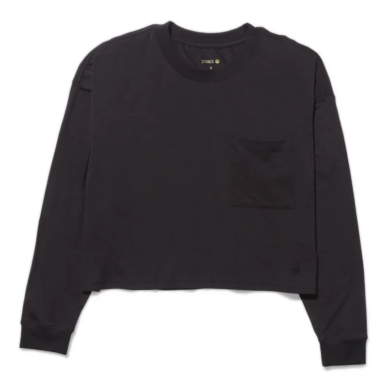 Womens' Lay Low Boxy Long Sleeve Crewneck With Butter Blend™ sold by Stance