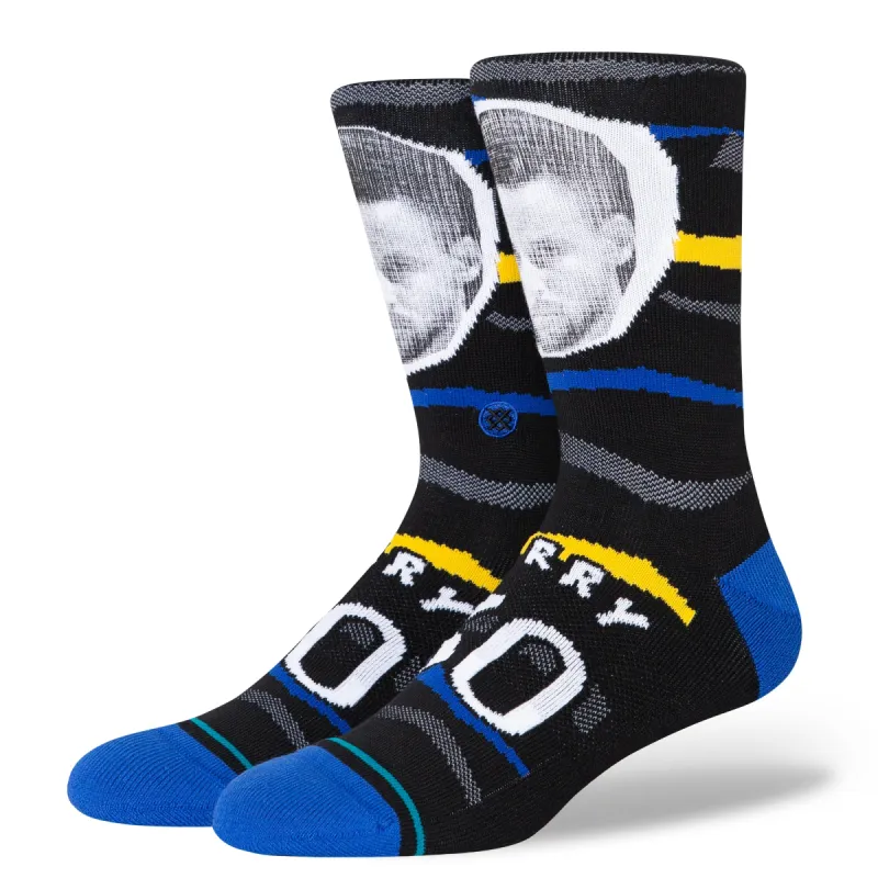 NBA x Stance Faxed Curry Crew Socks sold by Stance