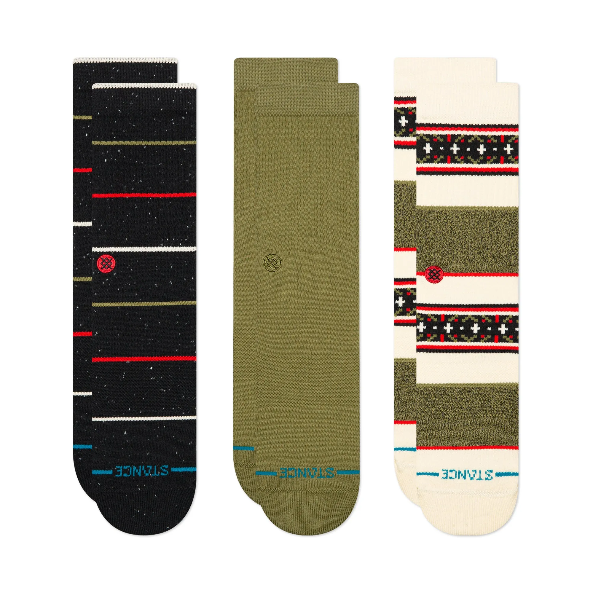 Greetings Crew Socks 3 Pack sold by Stance