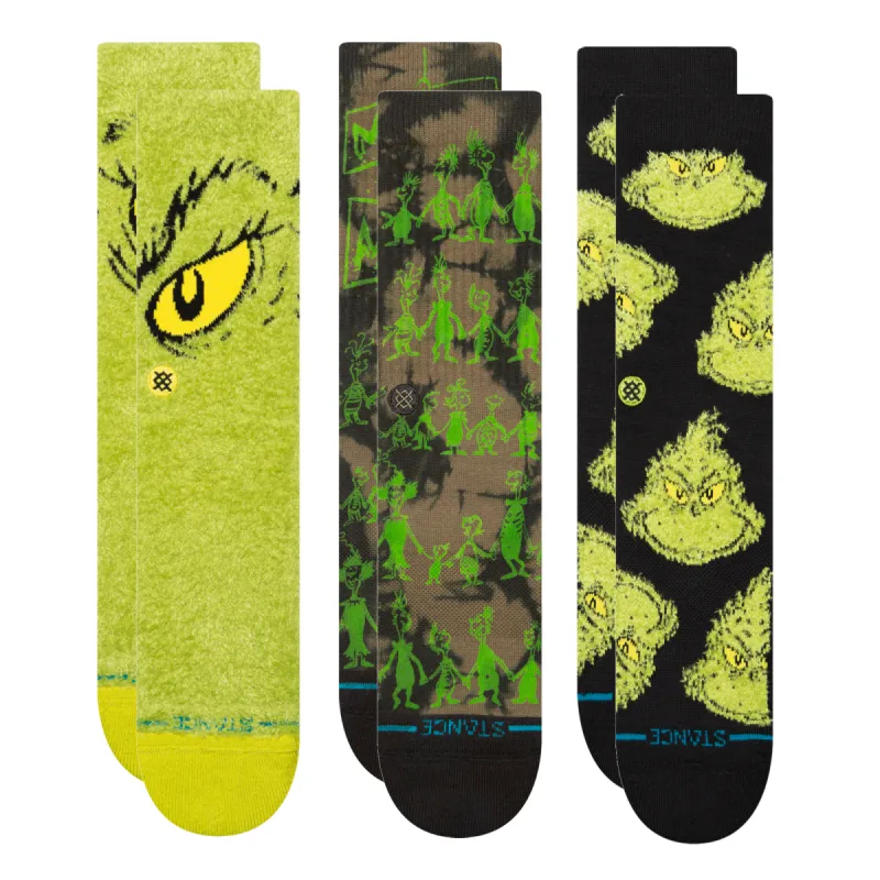 The Grinch x Stance Whovile Crew Socks Set sold by Stance