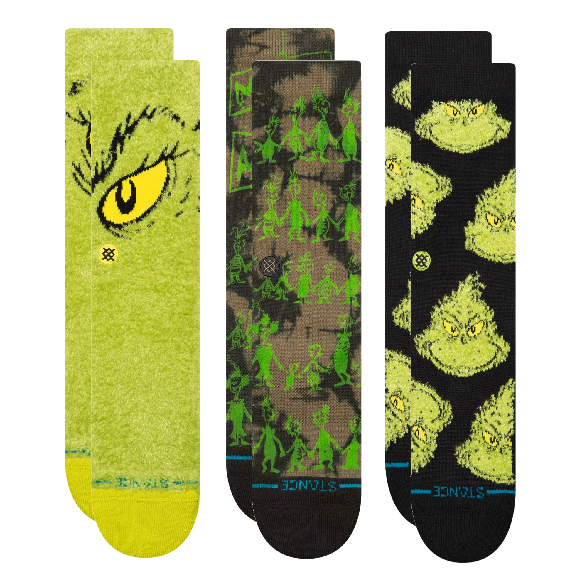 The Grinch x Stance Whovile Crew Socks Set sold by Stance