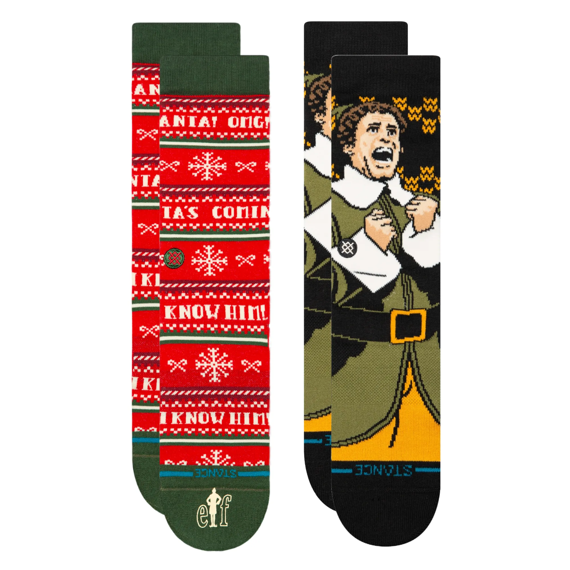 Elf x Stance I Know Him Crew Socks Set sold by Stance