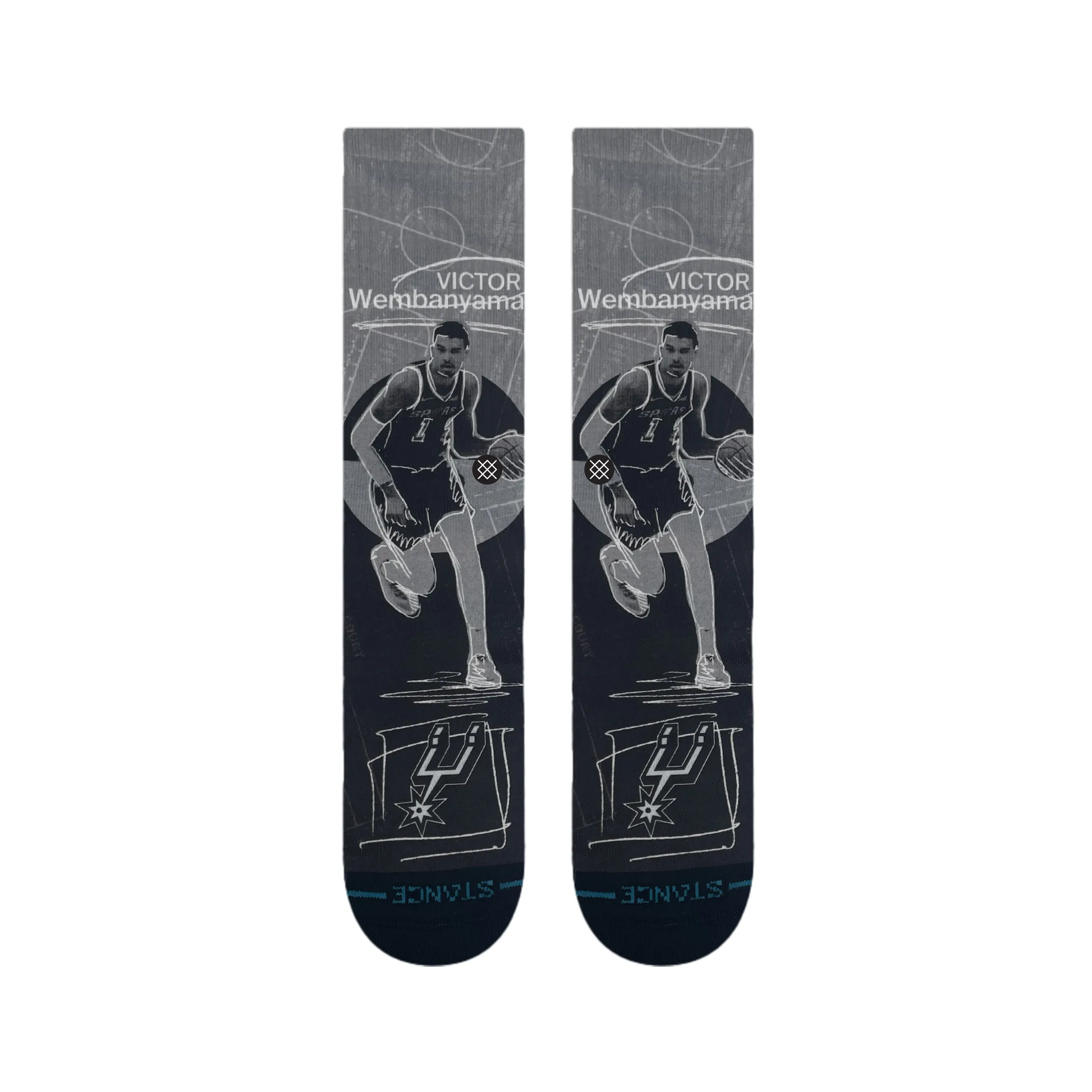 NBA x Stance Pasted Crew Socks sold by Stance product image thumbnail 2
