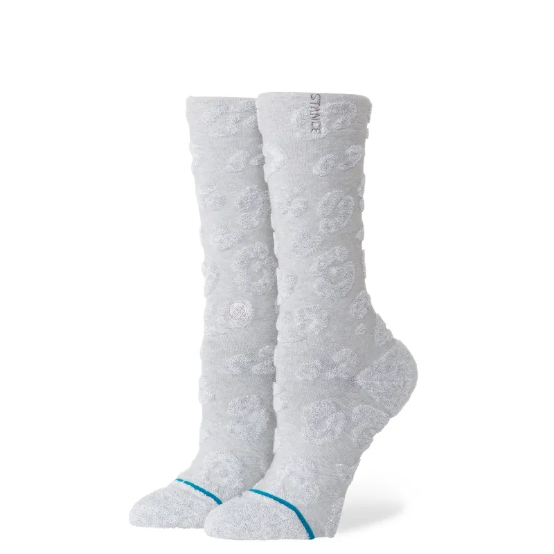 Womens Terry Cheetah Crew Socks sold by Stance