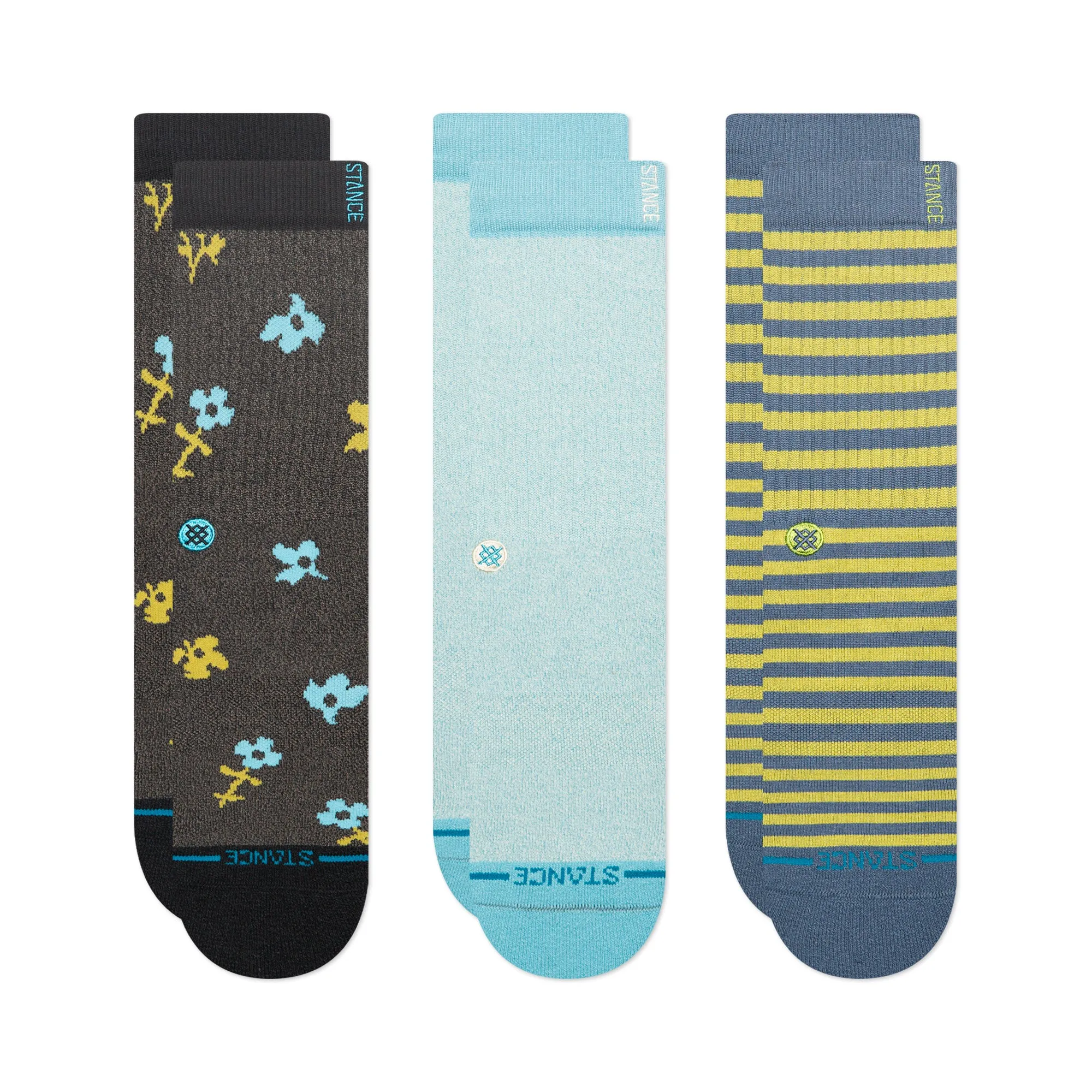 Petal Whimsy Crew Socks 3 Pack sold by Stance