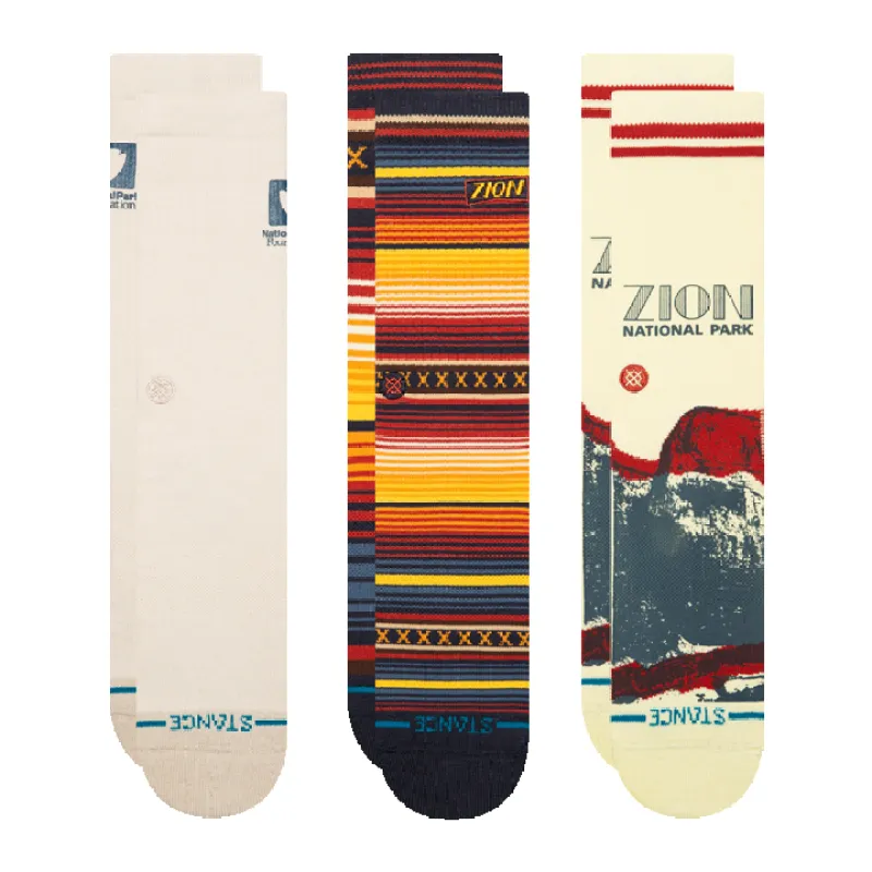 National Parks x Stance Zion Box Set Crew Socks sold by Stance