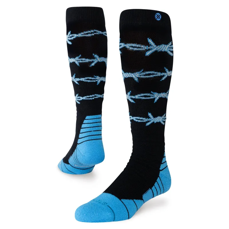 Barbed Wire Mid Poly Snow Otc Socks sold by Stance