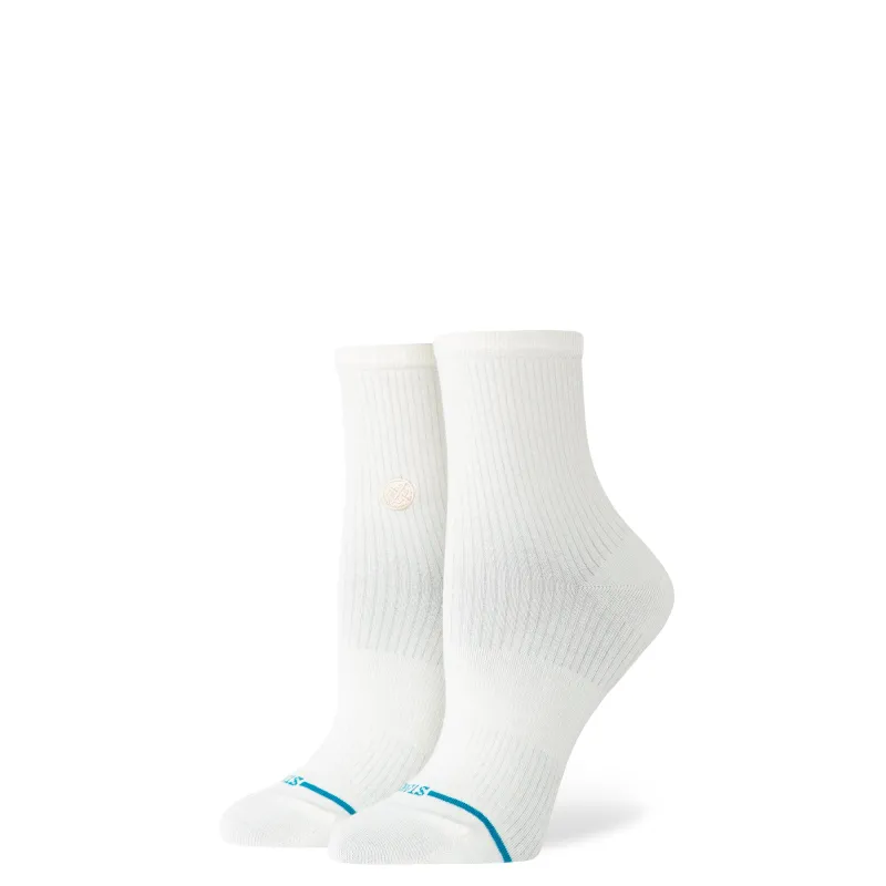 Womens Fine Rib Quarter Socks made by Stance