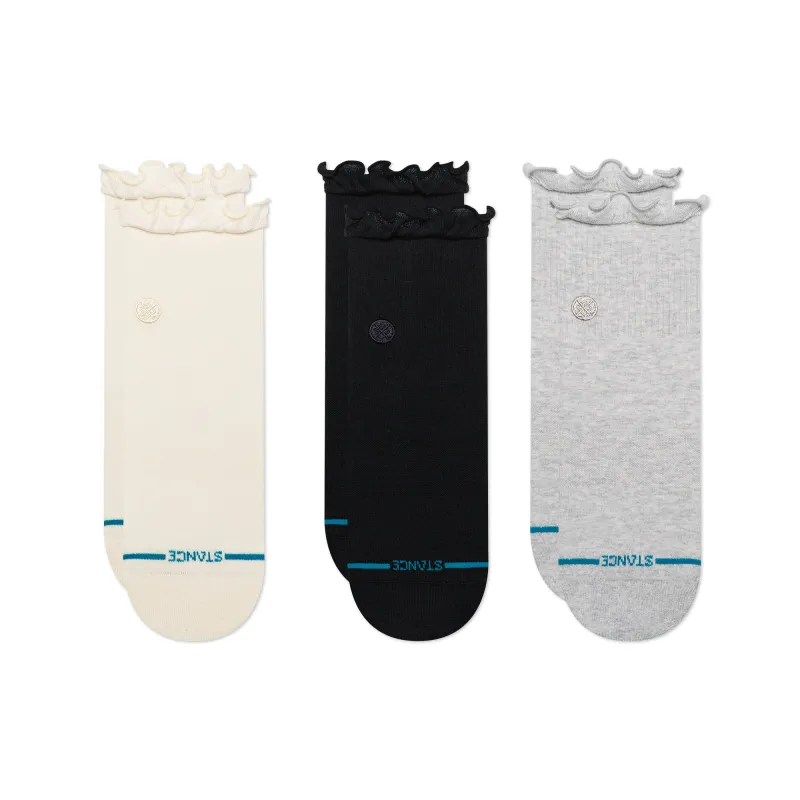 Womens Ruffle Icon Quarter Socks 3 Pack made by Stance
