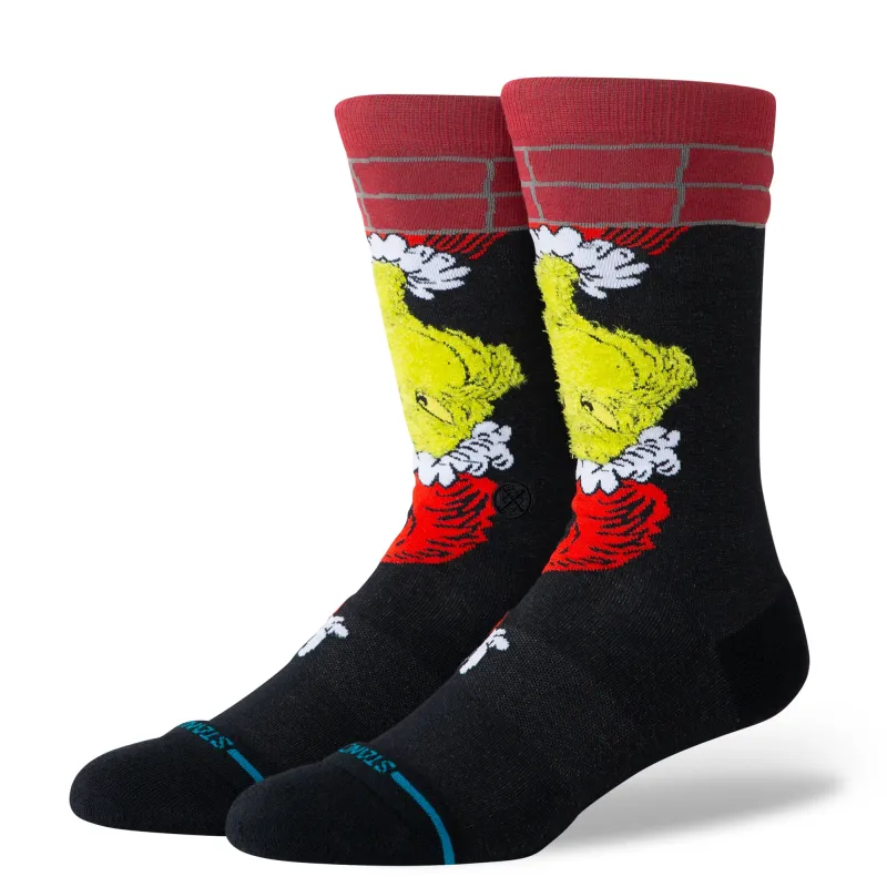 The Grinch x Stance Down The Chimney Crew Socks made by Stance
