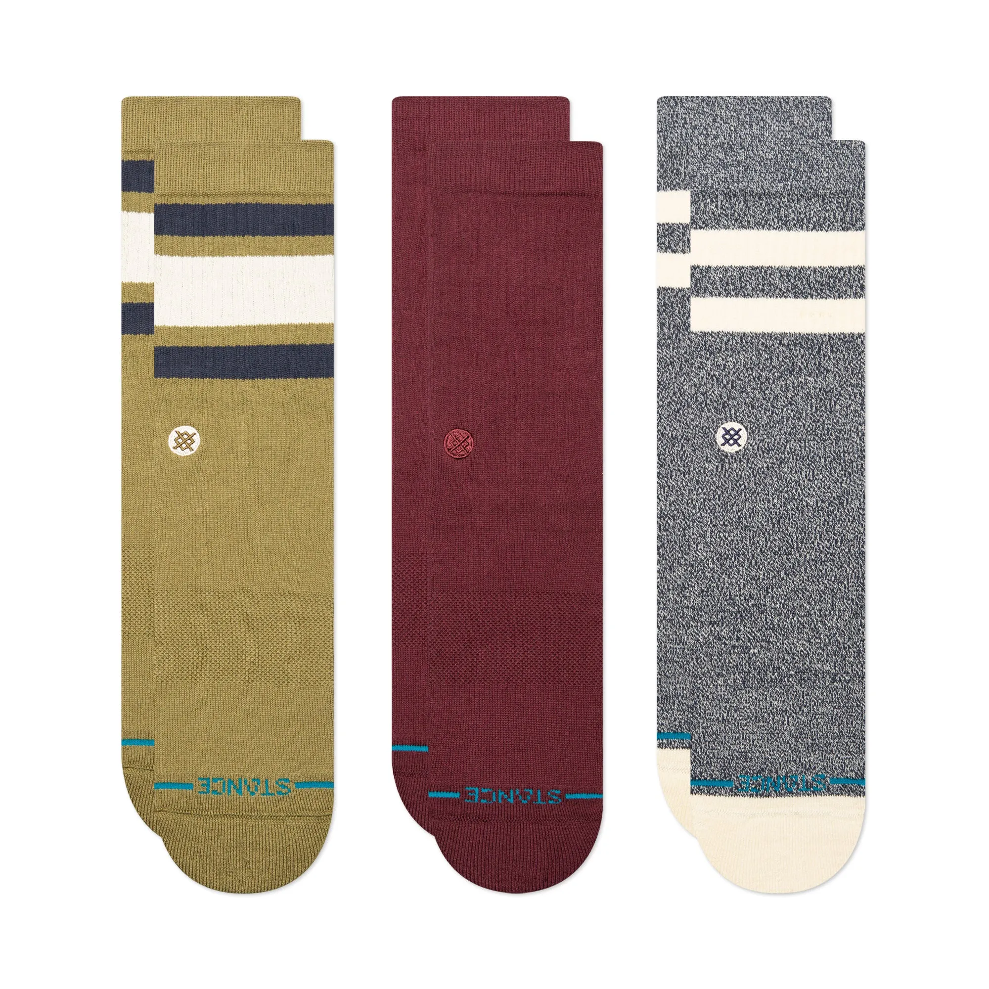 Icon Mixed Crew Socks 3 Pack sold by Stance