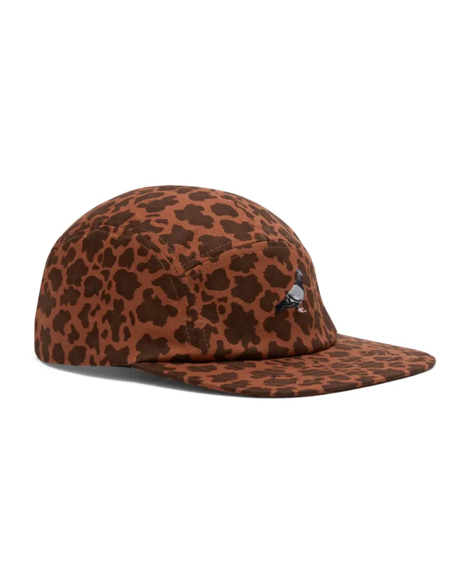 Pigeon Leopard 5 Panel Cap sold by Staple