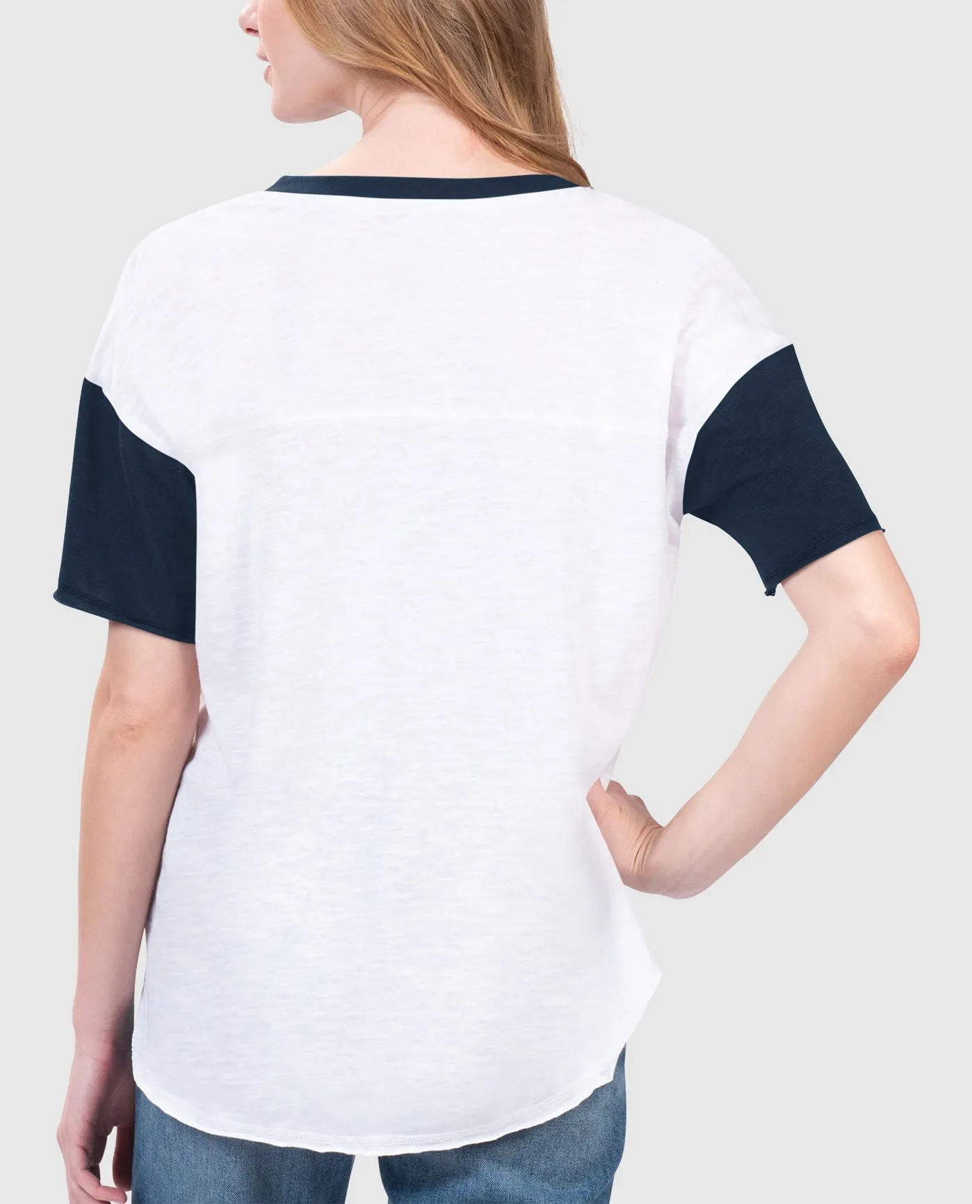 Women's Dallas Cowboys First Base Short Sleeve V-Neck Tee sold by Starter product image thumbnail 4