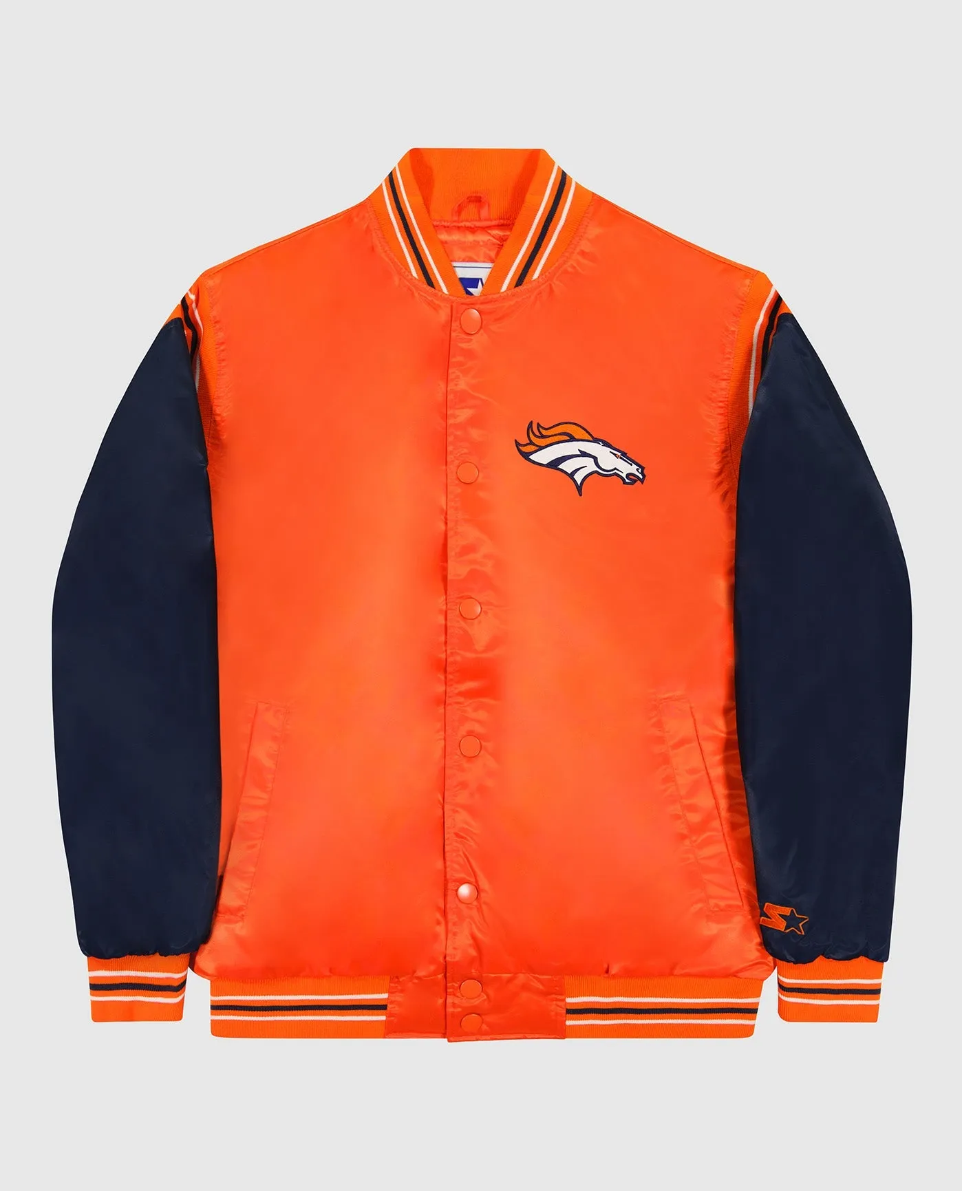 Denver Broncos Varsity Satin Full-Snap Jacket sold by Starter