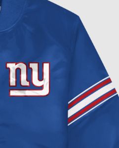New York Giants Varsity Satin Full-Snap Jacket sold by Starter