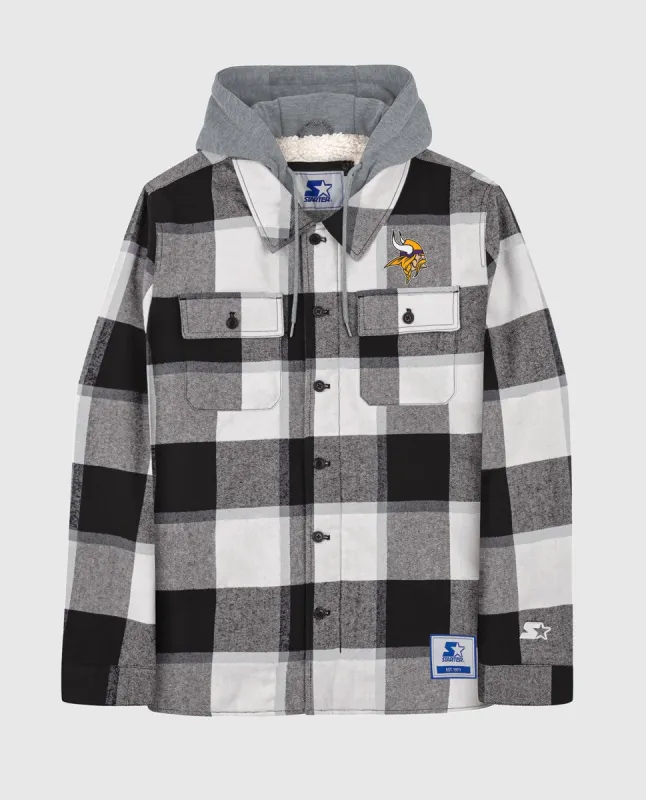 Minnesota Vikings The Big Joe Sherpa Lined Plaid Jacket sold by Starter