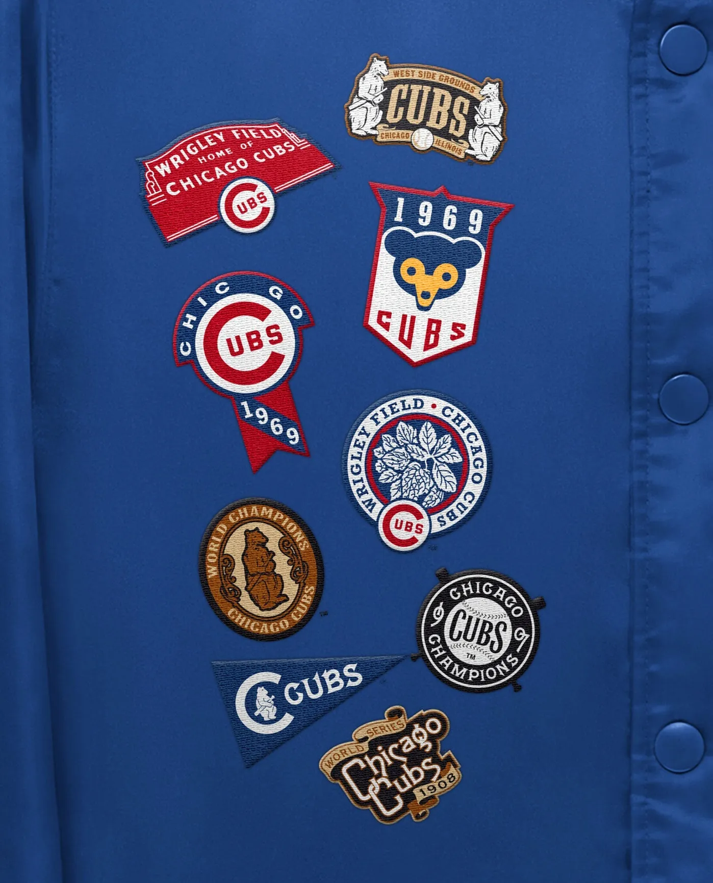 Chicago Cubs Varsity Satin Full-Snap Jacket sold by Starter product image thumbnail 2