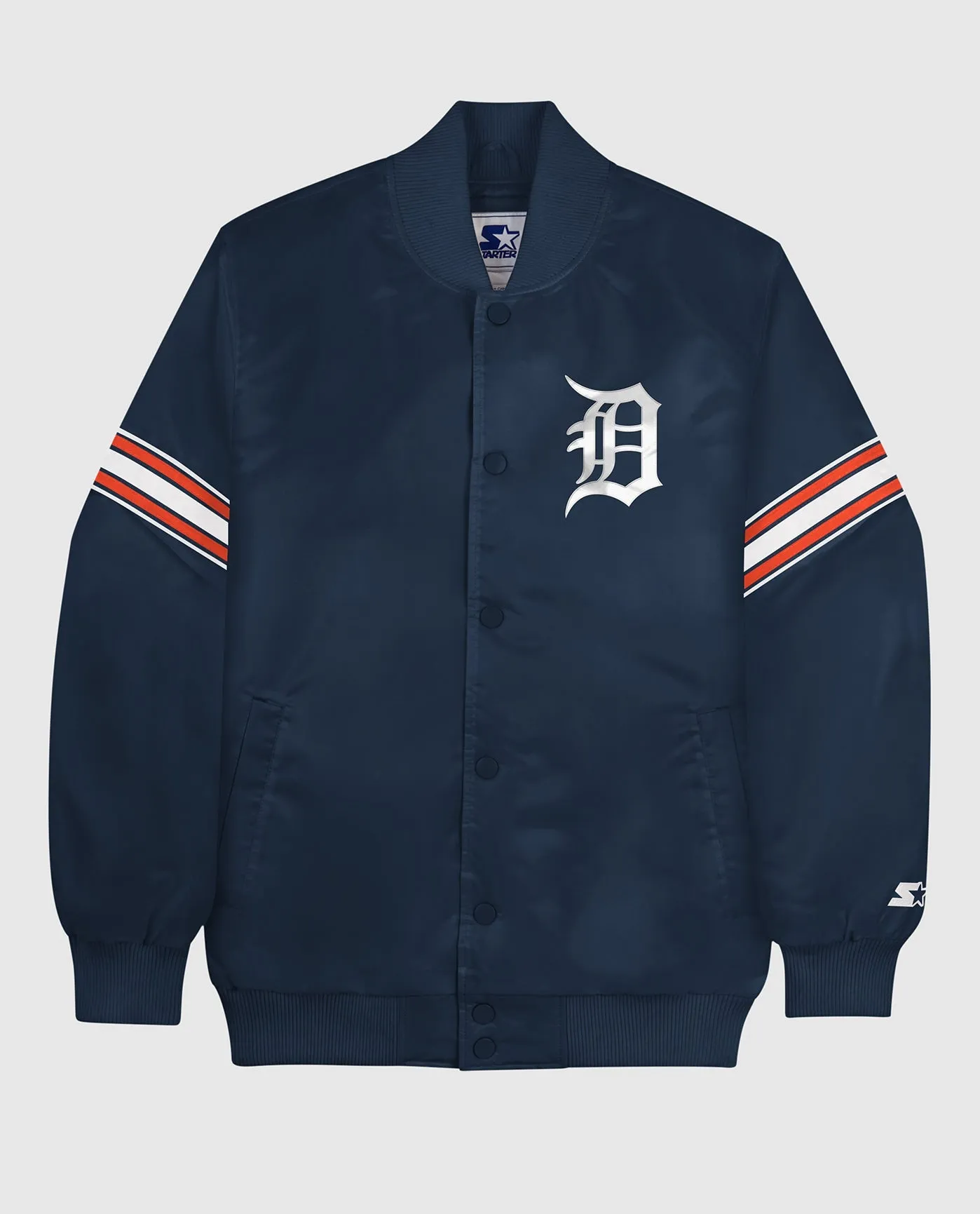 Detroit Tigers Varsity Satin Full-Snap Jacket sold by Starter
