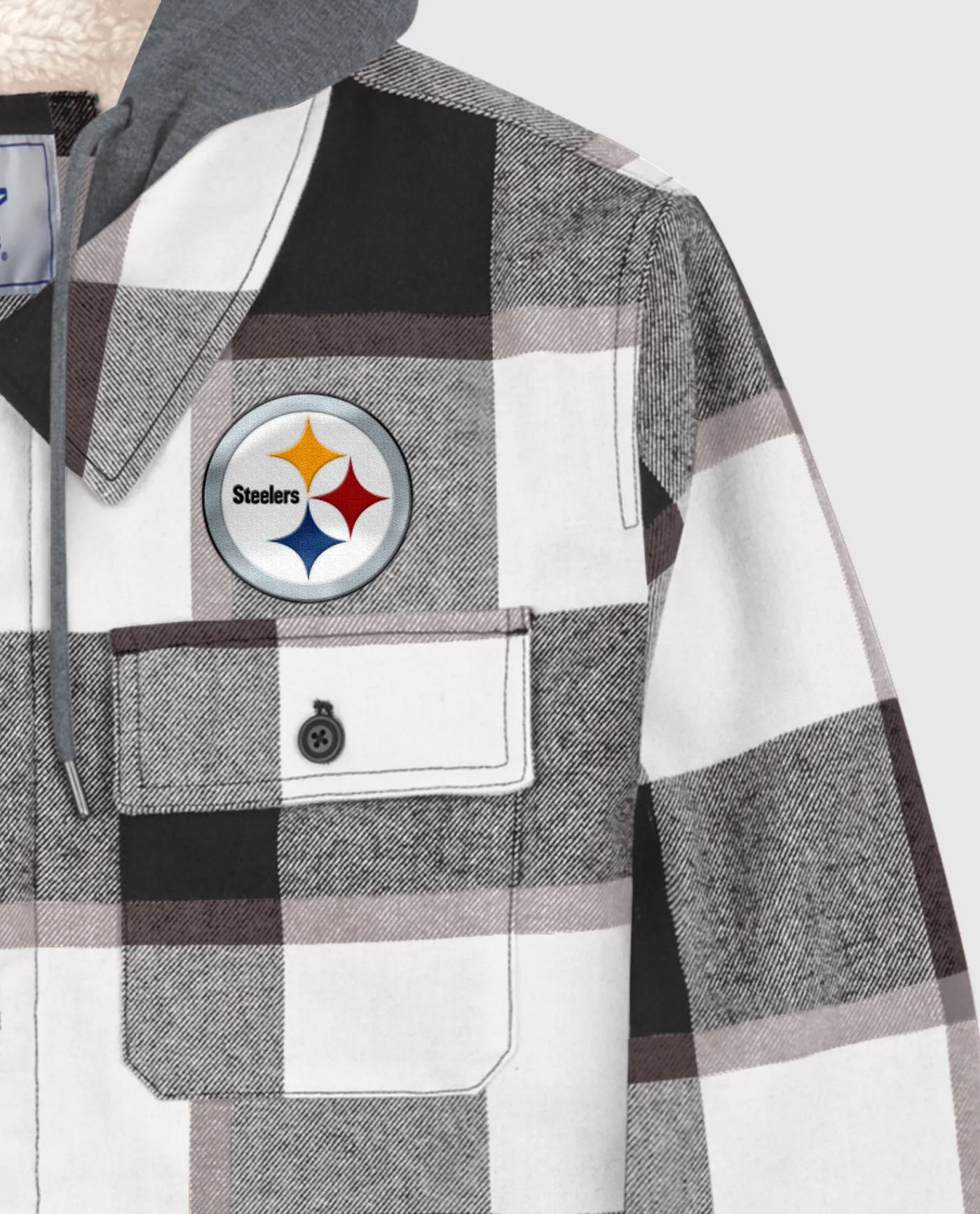 Pittsburgh Steelers Sherpa Lined Plaid Jacket sold by Starter product image thumbnail 2