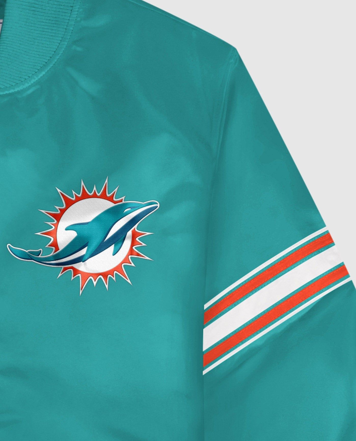 Miami Dolphins Varsity Satin Full-Snap Jacket sold by Starter product image thumbnail 2