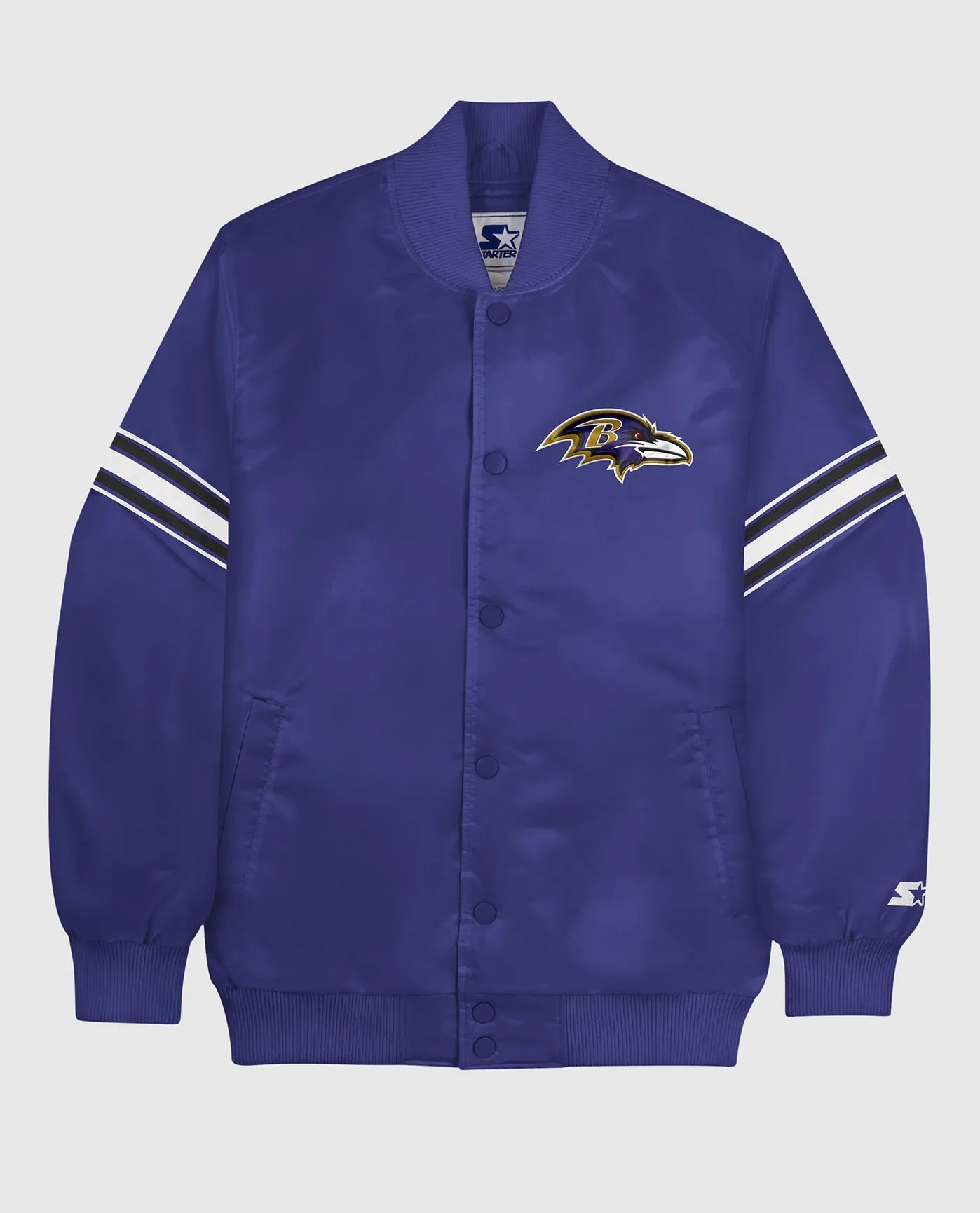 Baltimore Ravens Varsity Satin Full-Snap Jacket sold by Starter