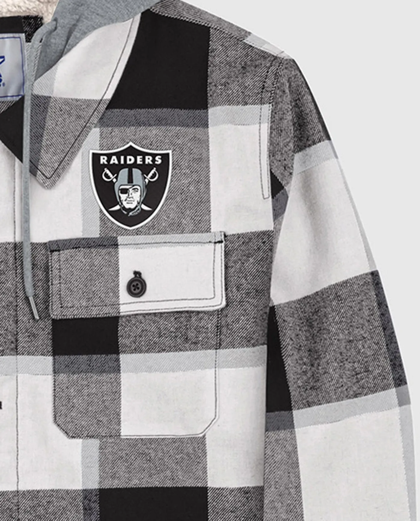 Las Vegas Raiders The Big Joe Sherpa Lined Plaid Jacket sold by Starter product image thumbnail 2