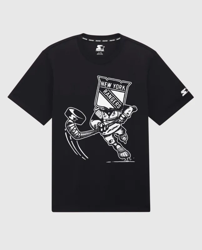 New York Rangers Faceoff Short Sleeve Crew Neck Tee sold by Starter