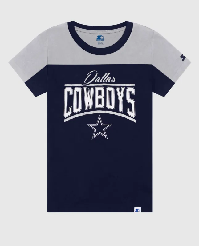 Women's Dallas Cowboys Crew Neck Color Block Shirt sold by Starter