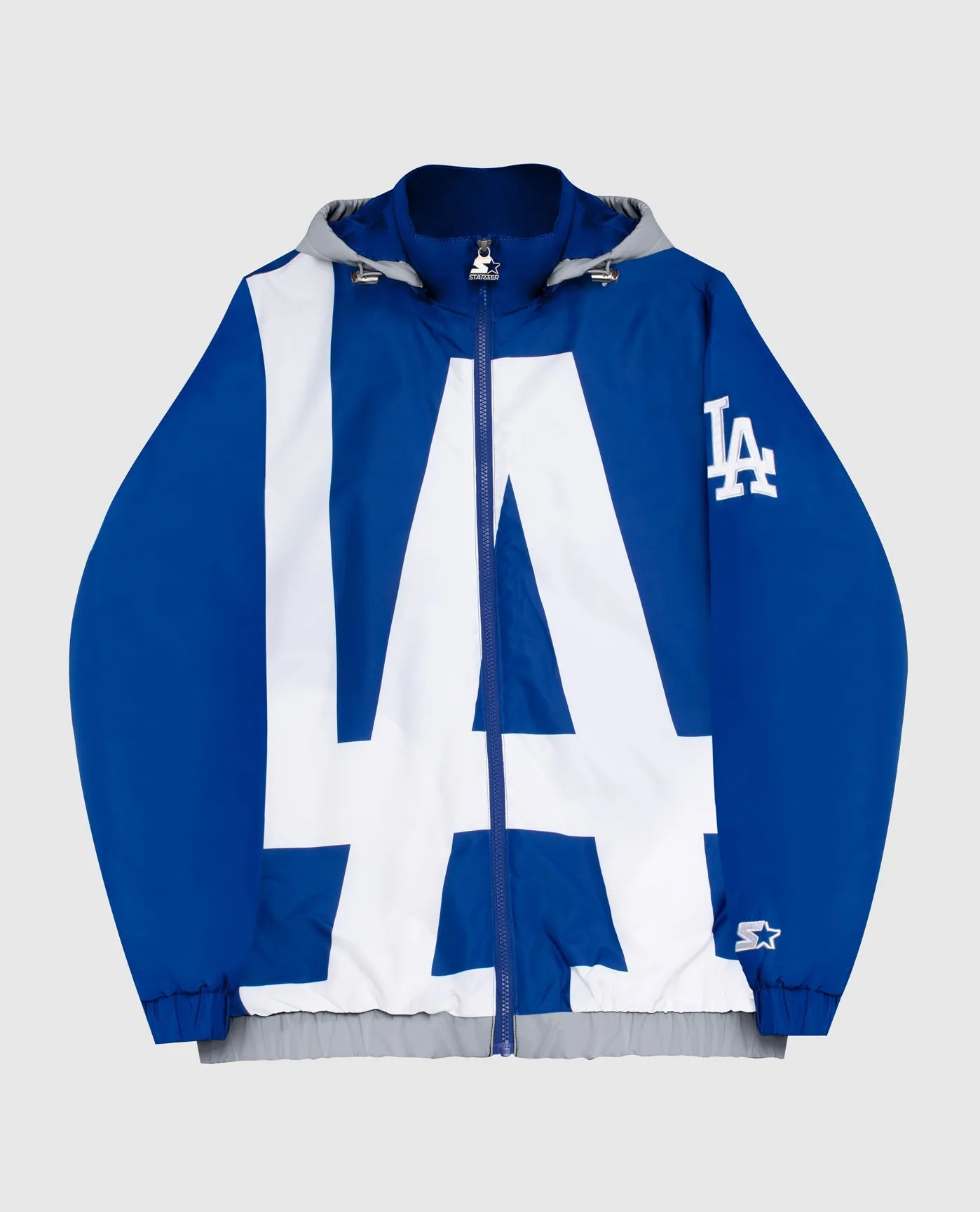 Los Angeles Dodgers Hooded Nylon Full-Zip Jacket sold by Starter