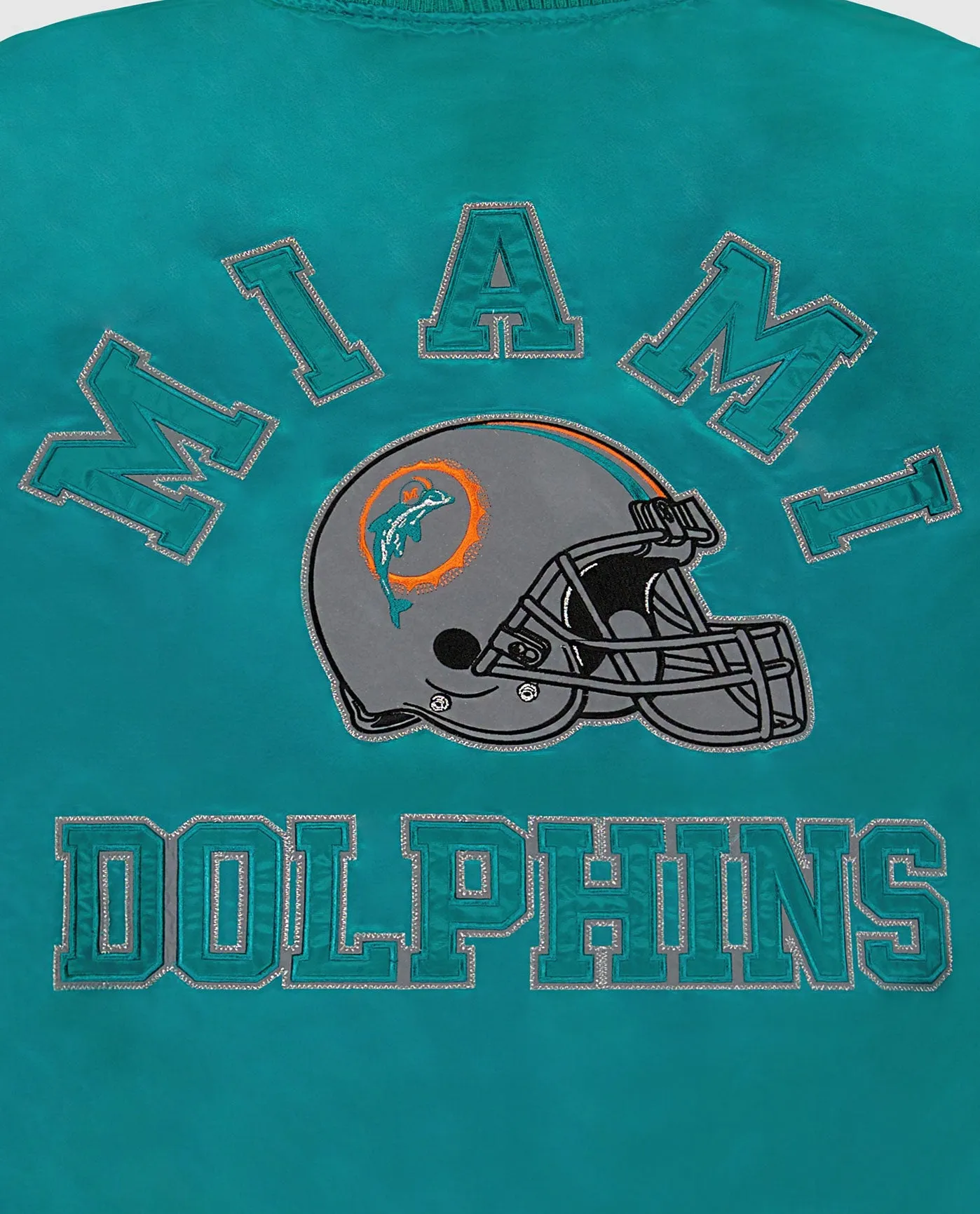 Miami Dolphins Varsity Satin Full-Snap Jacket sold by Starter product image thumbnail 3