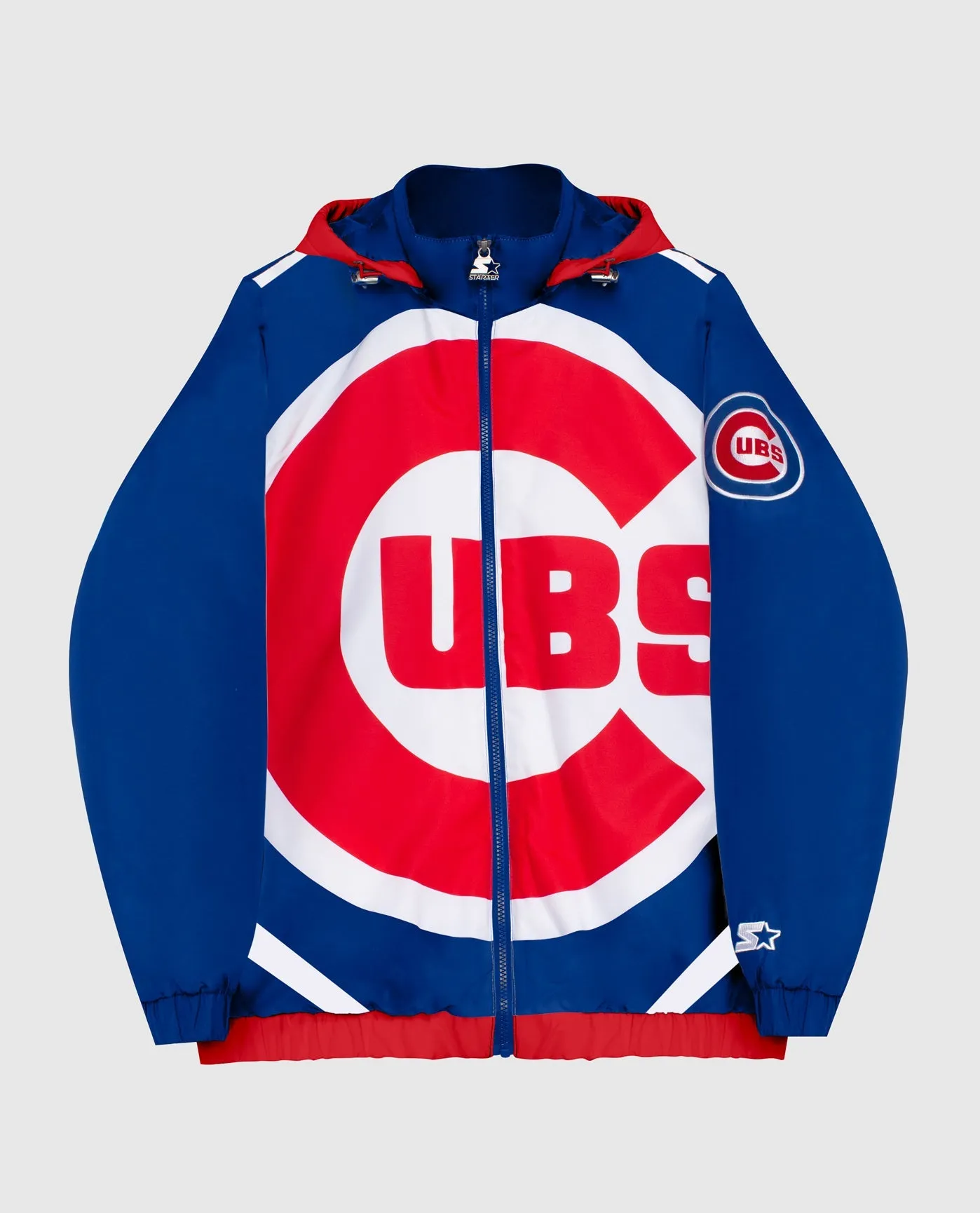 Chicago Cubs Hooded Nylon Full-Zip Jacket sold by Starter