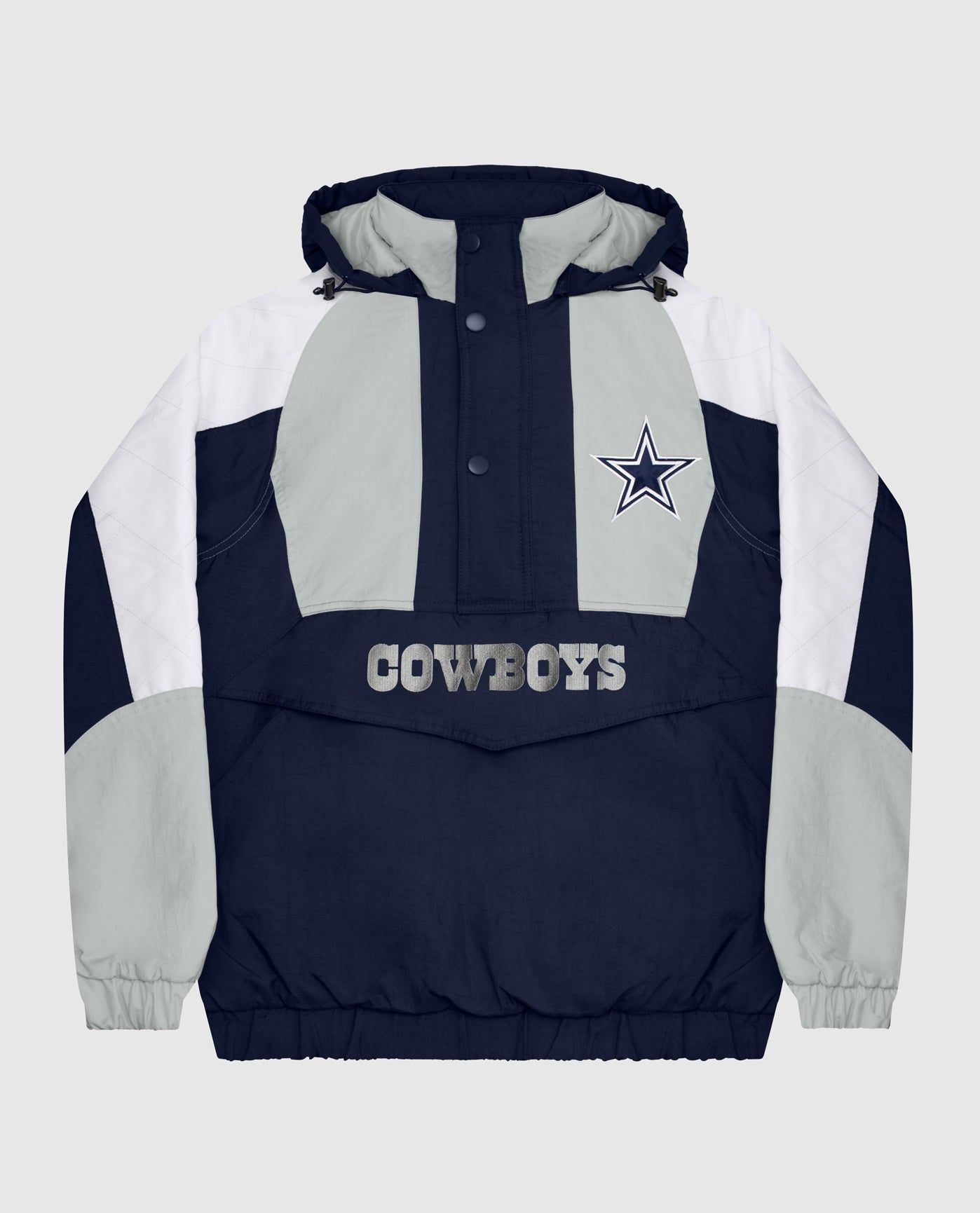 Dallas Cowboys Hooded Nylon Half-Zip Jacket sold by Starter