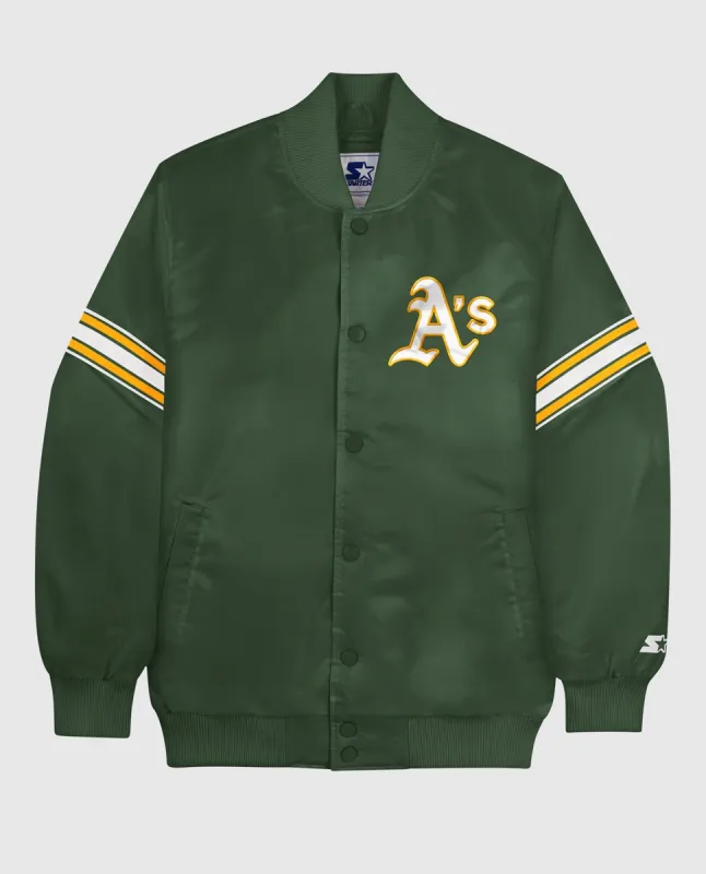Oakland Athletics Varsity Satin Full-Snap Jacket sold by Starter