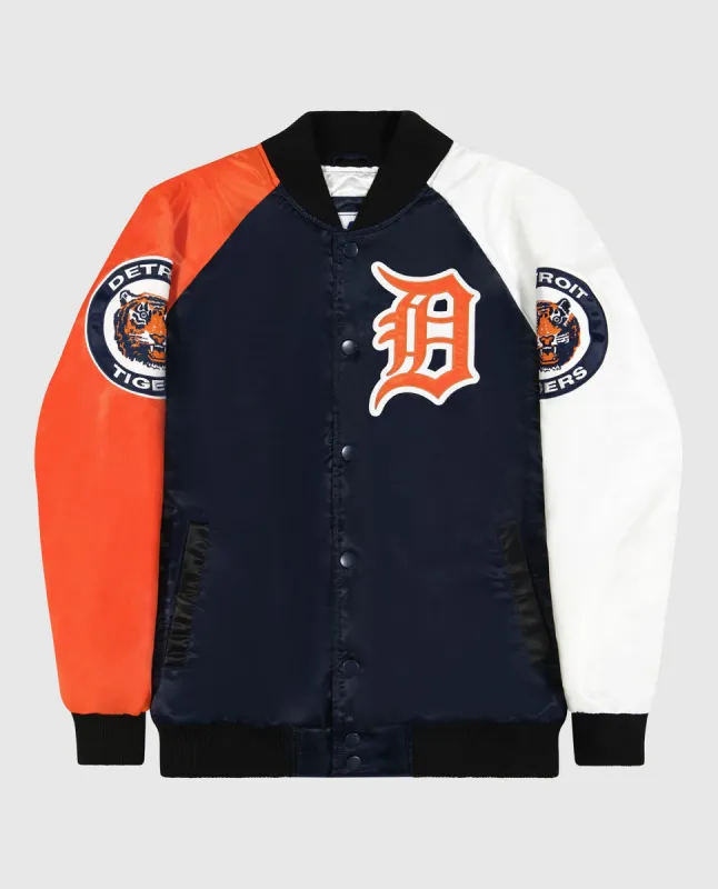 Detroit Tigers Varsity Satin Full-Snap Jacket sold by Starter