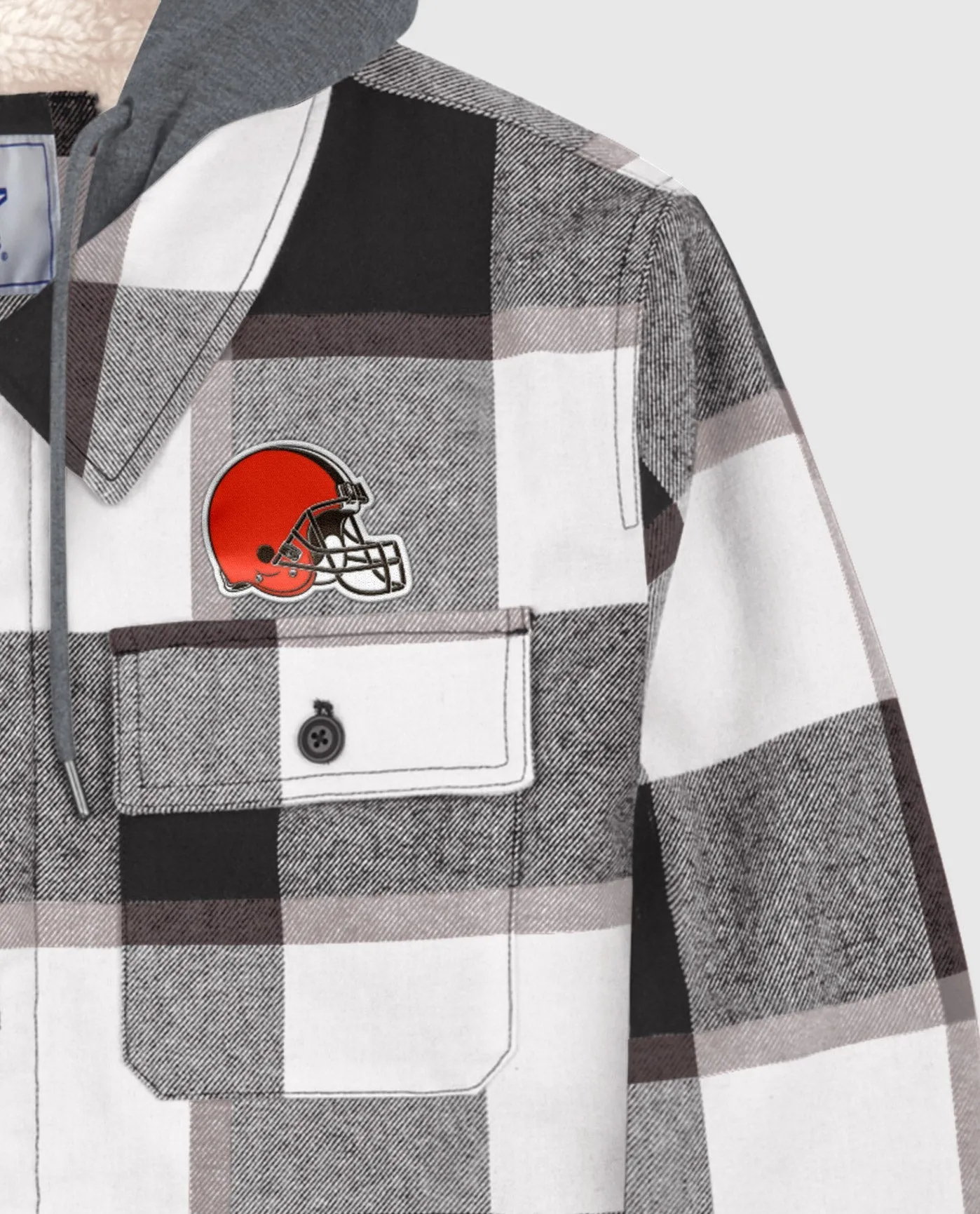 Cleveland Browns Sherpa Lined Plaid Jacket sold by Starter product image thumbnail 2