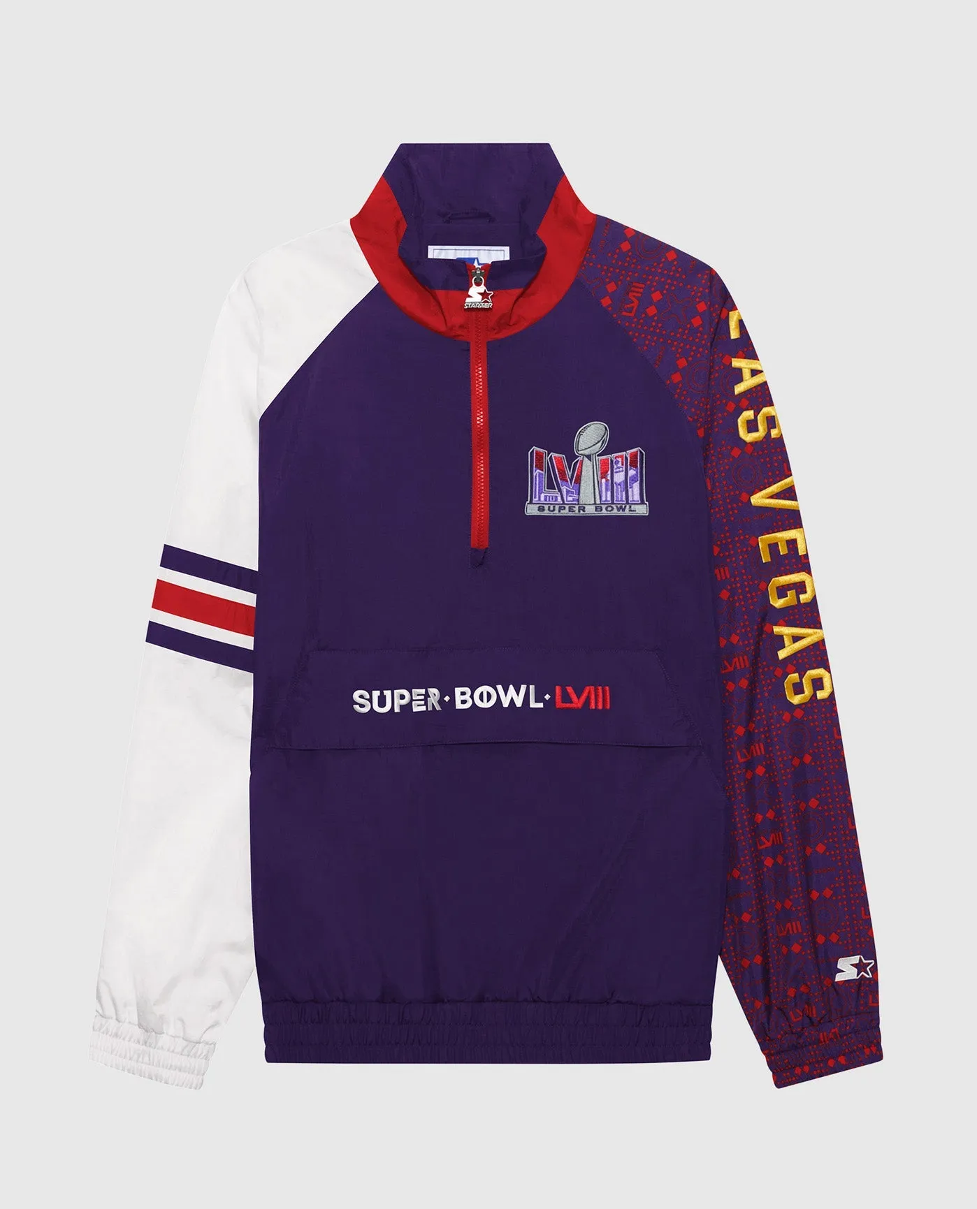 Super Bowl LVIII Nylon Elite Half-Zip Pullover Jacket sold by Starter