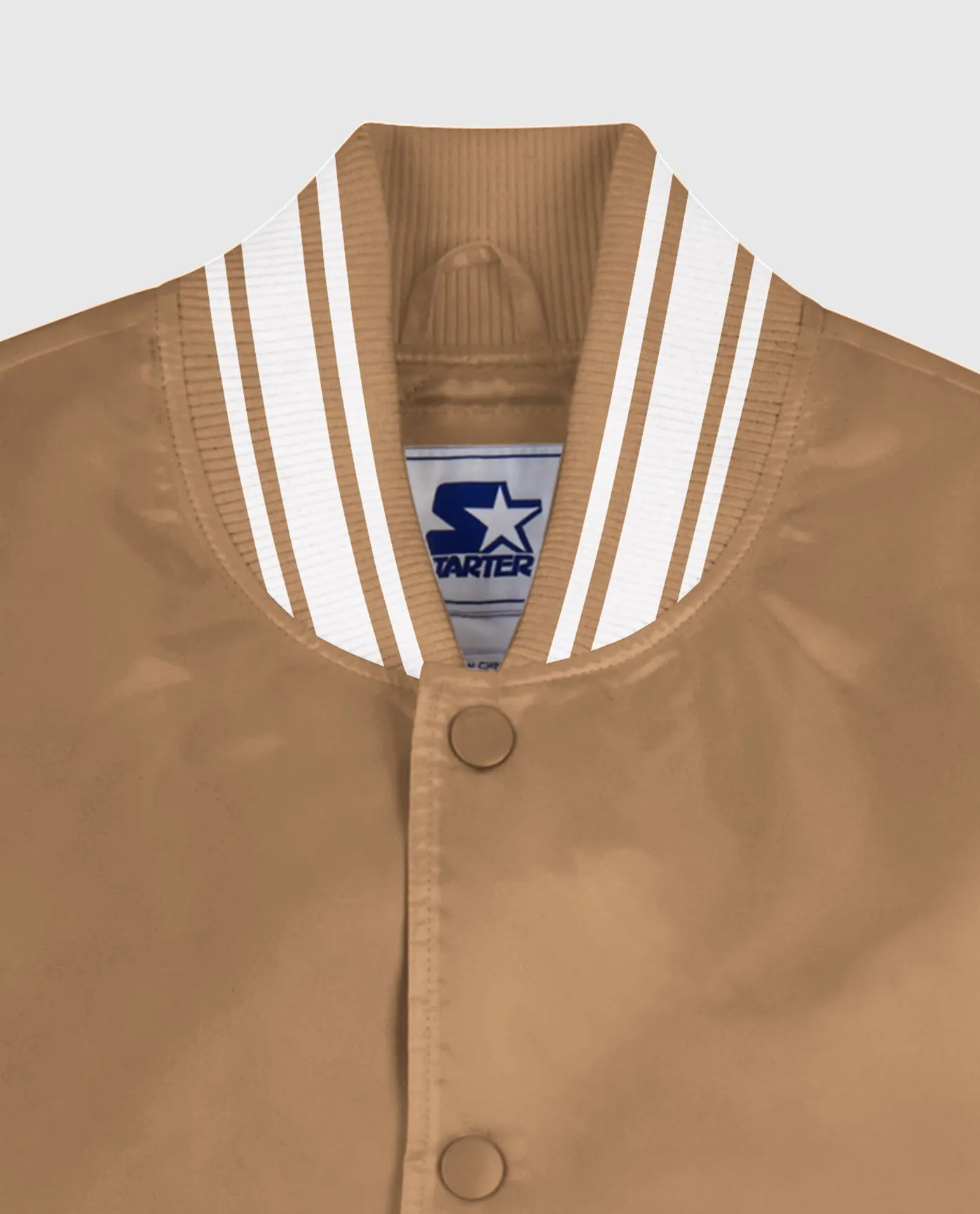 Starter Locker Room Full-Snap Satin Jacket Wheat sold by Starter product image thumbnail 2