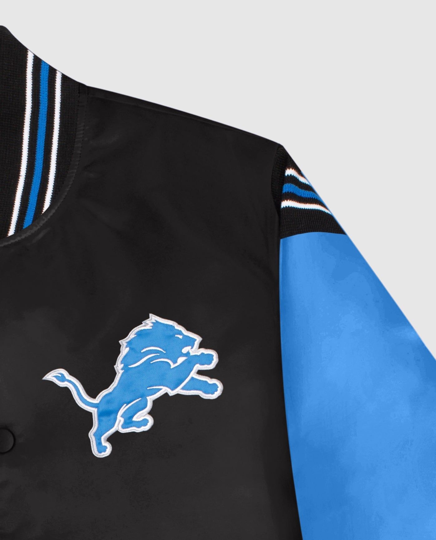 Detroit Lions Varsity Satin Full-Snap Jacket sold by Starter product image thumbnail 2