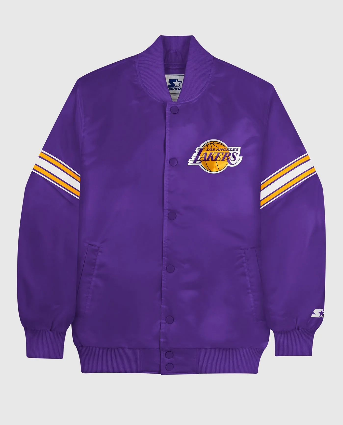 Los Angeles Lakers Varsity Satin Full-Snap Jacket sold by Starter