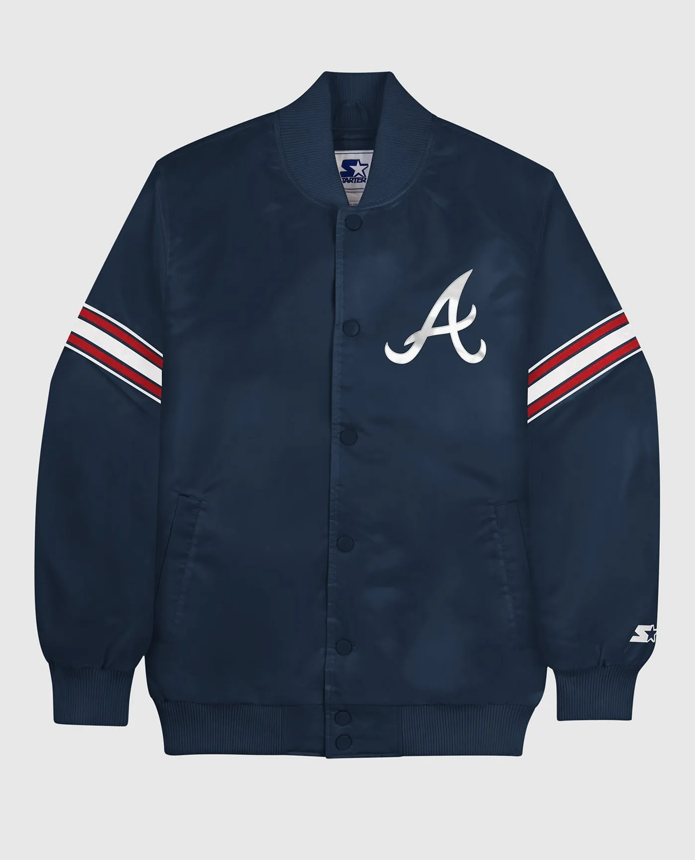 Atlanta Braves Varsity Satin Full-Snap Jacket sold by Starter